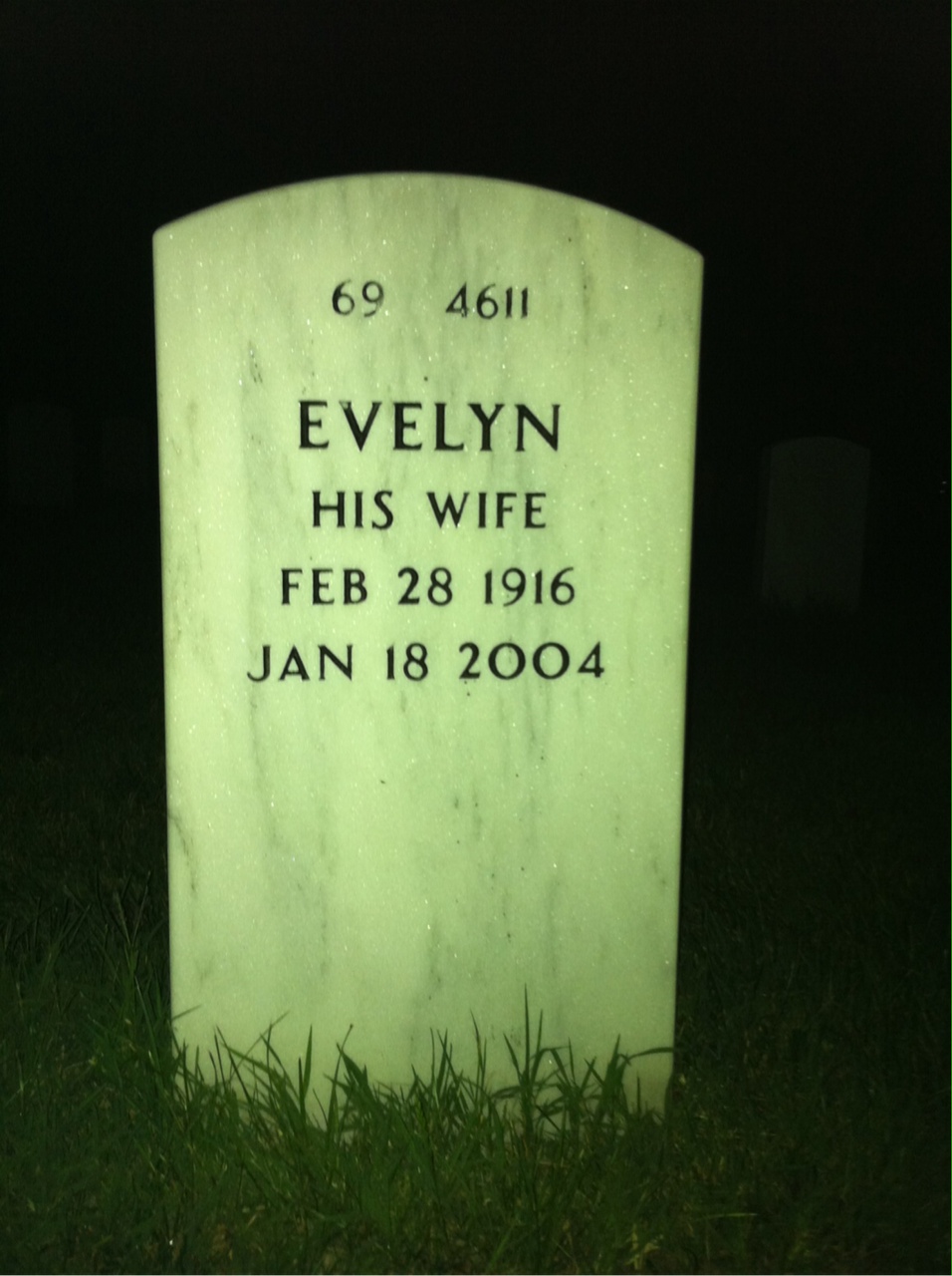 Back of headstone — Heyward Starling