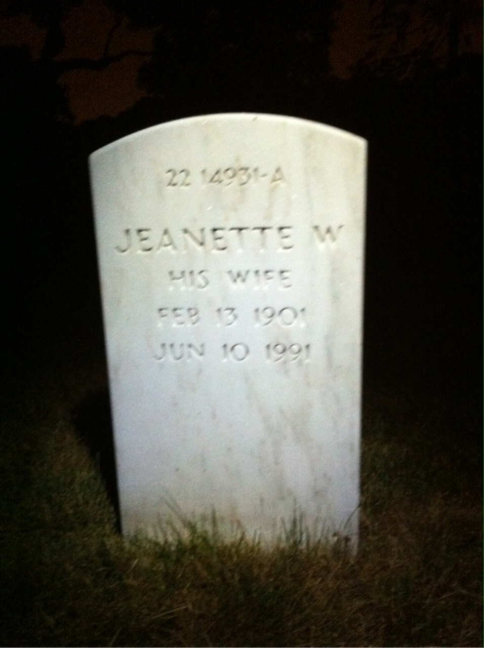 Back of headstone — Harry L Elmslie