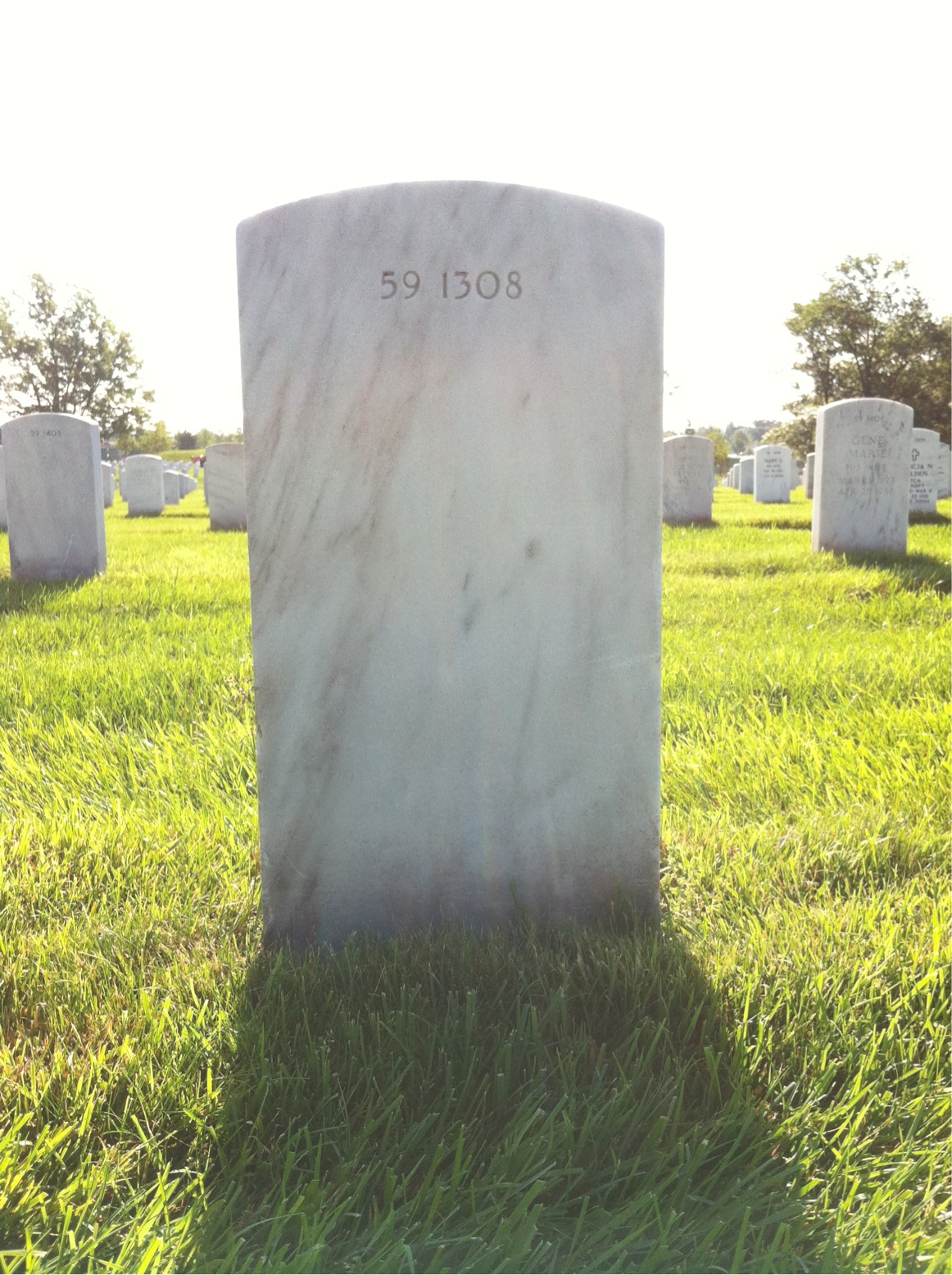 Back of headstone — William Joseph Walsh