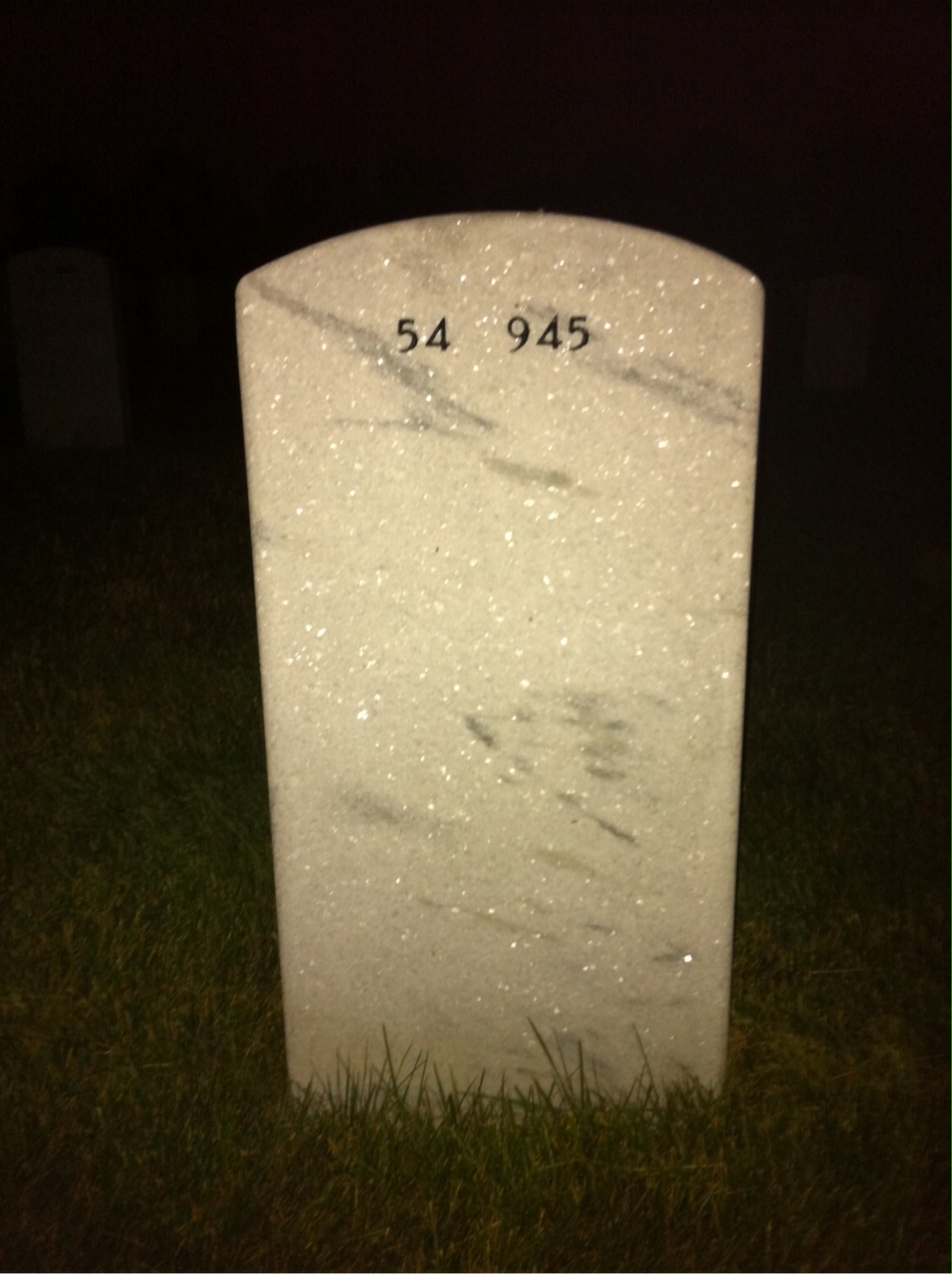 Back of headstone — Jared Brissette