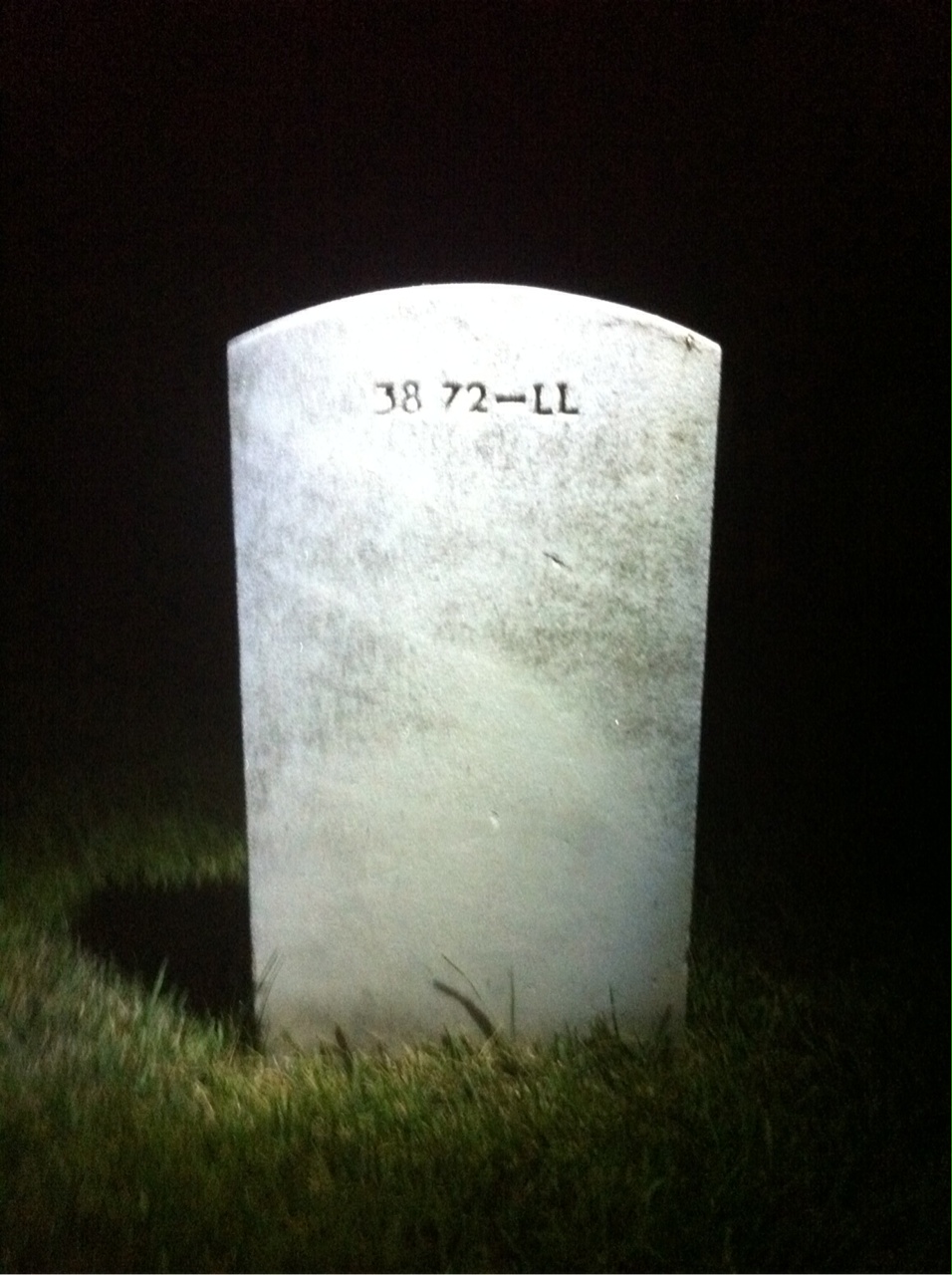 Back of headstone — Angela Mozon
