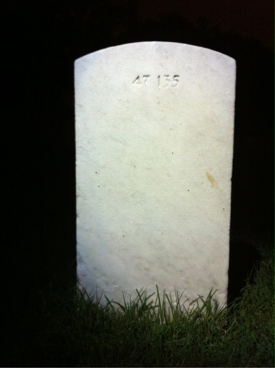 Back of headstone — Arthur Moody