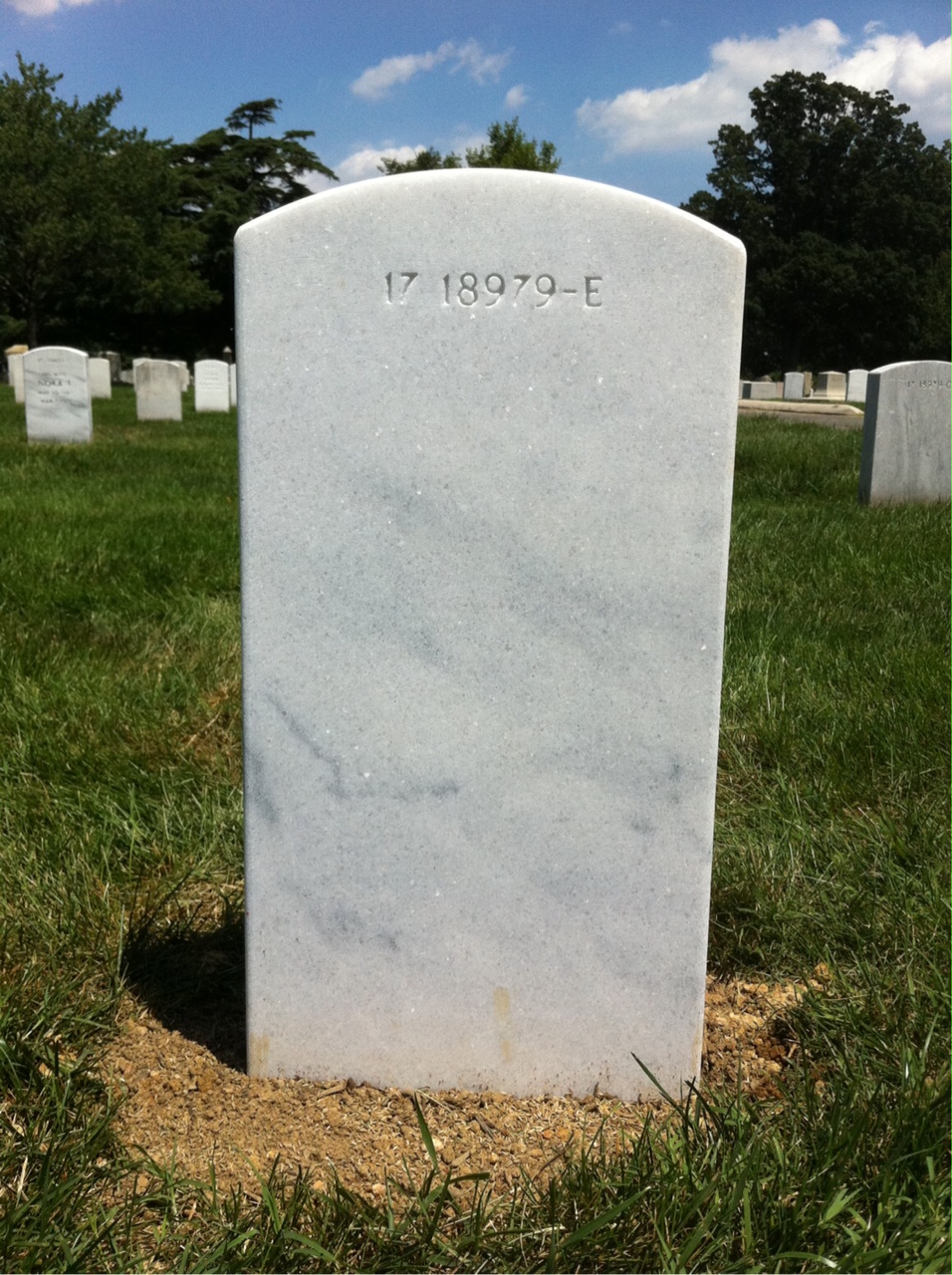 Back of headstone — John Arnold