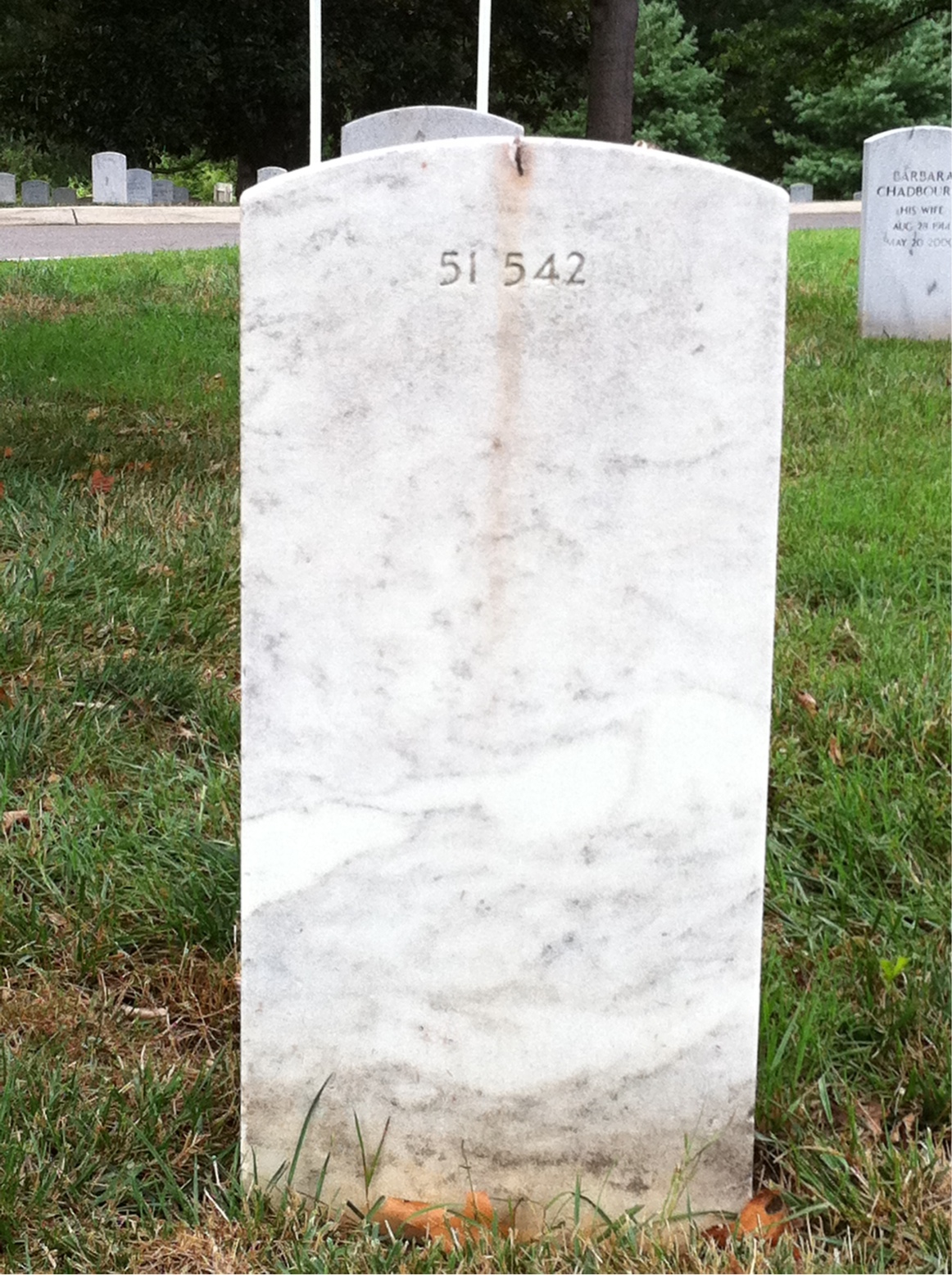 Back of headstone — Jerry Moore