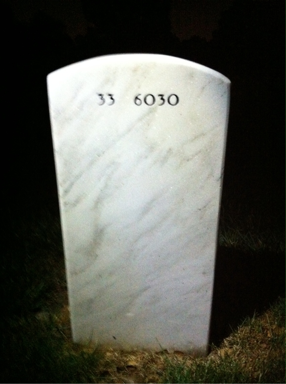 Back of headstone — John Nesbit