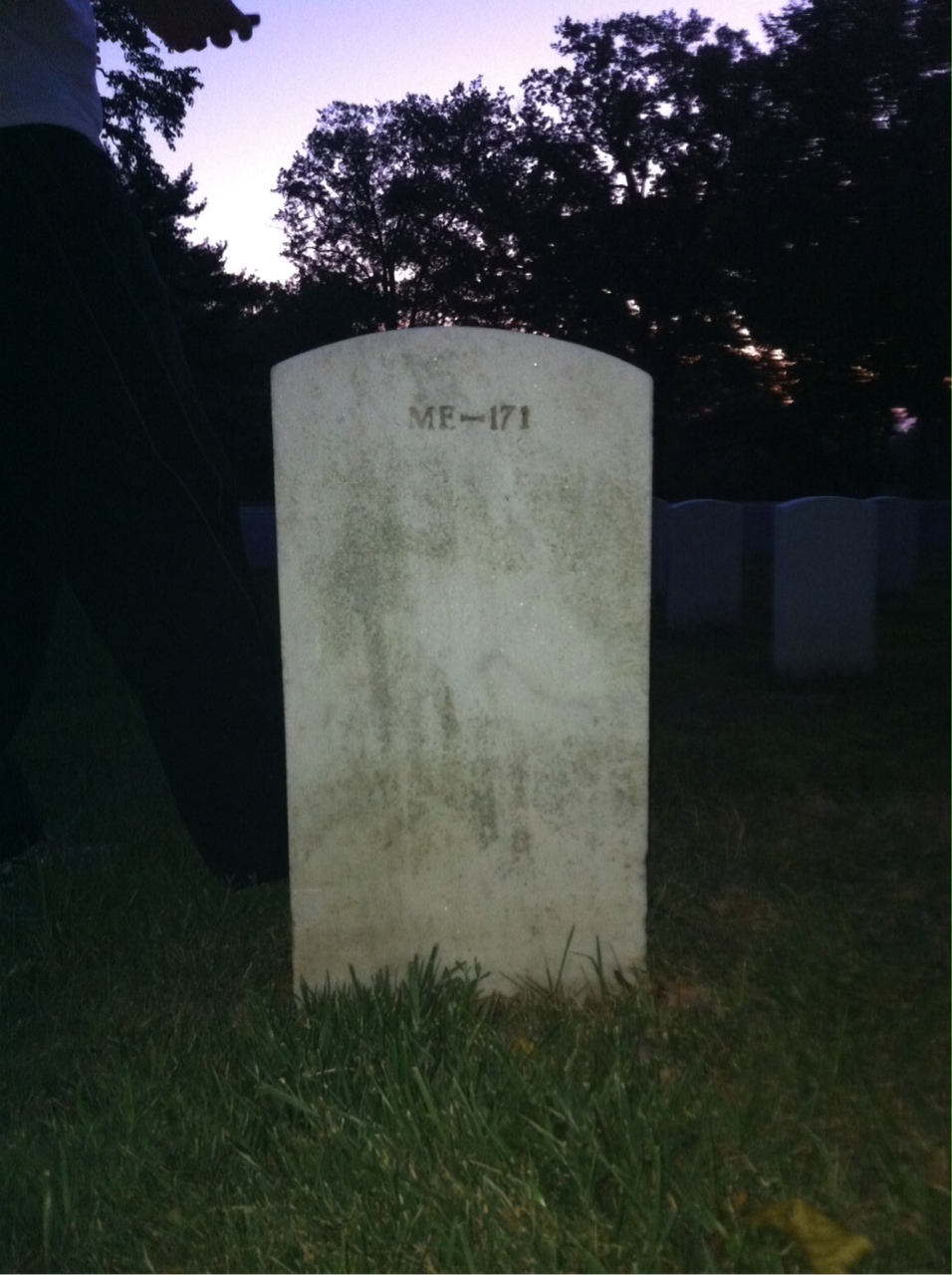 Back of headstone — Homer Mower