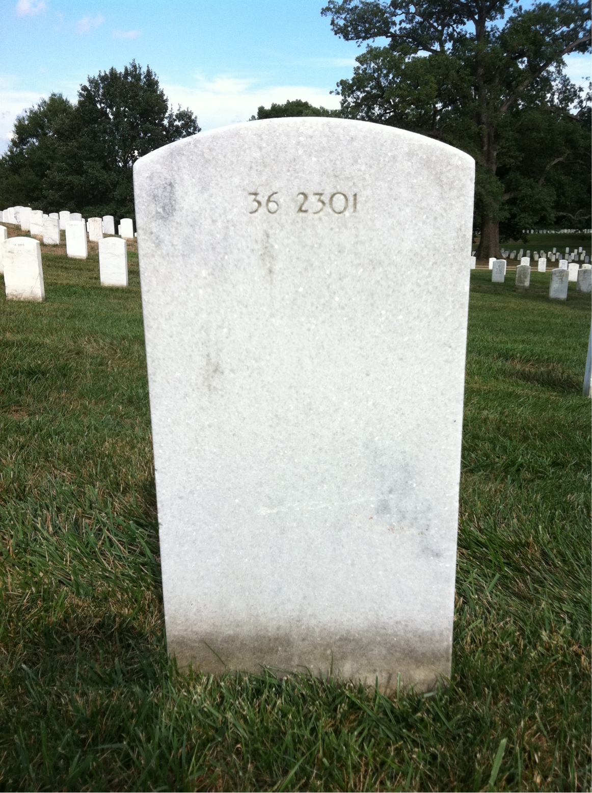 Back of headstone — Sterling Myrtle
