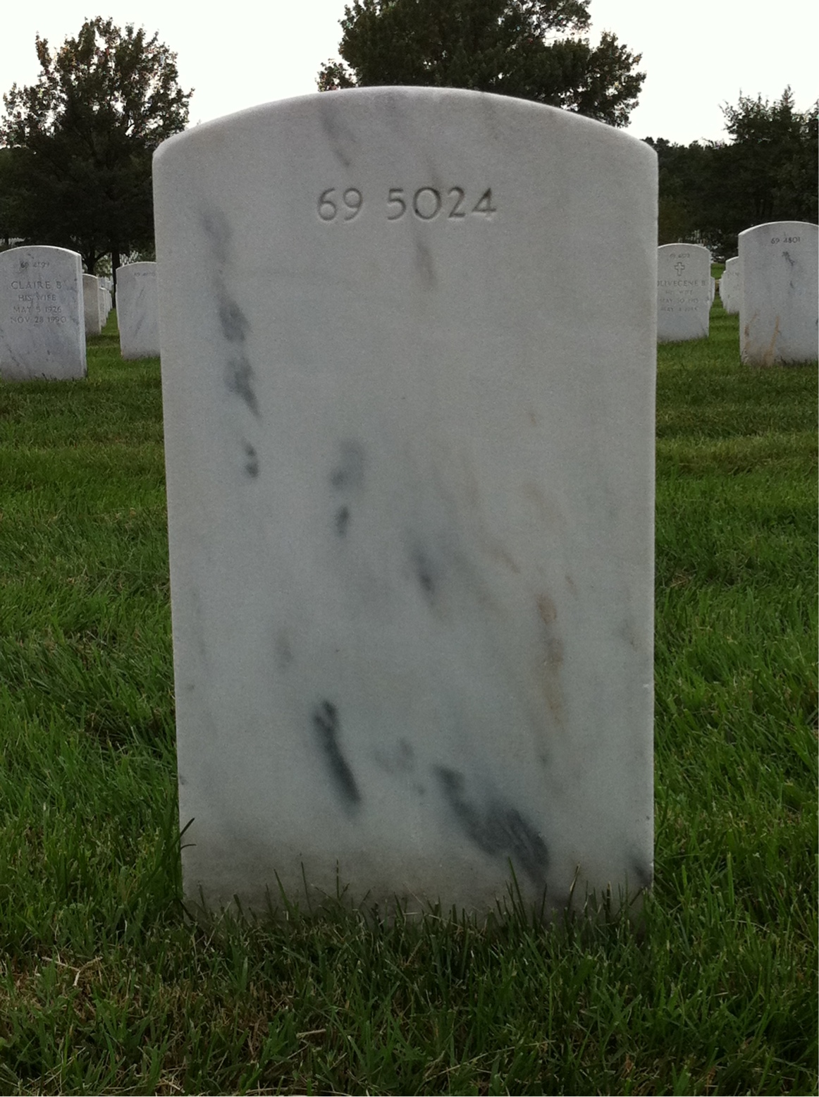 Back of headstone — Terry Thomas Sills
