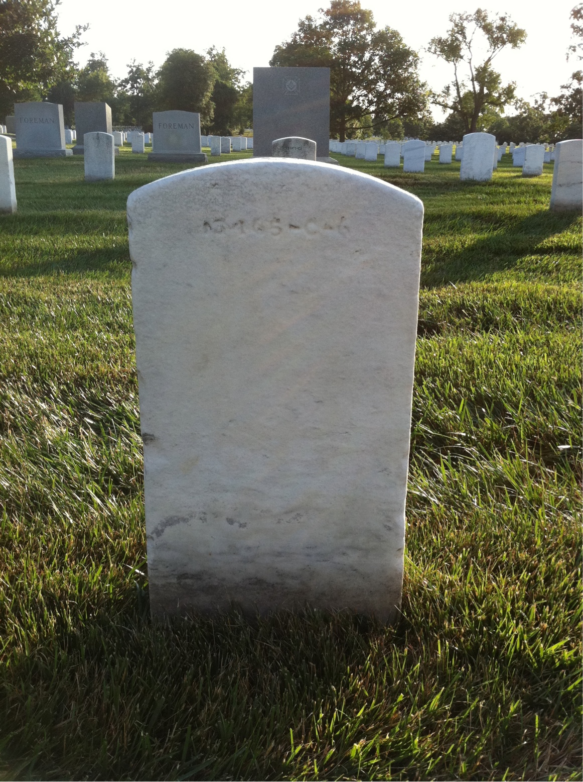 Back of headstone — Joseph Atwood