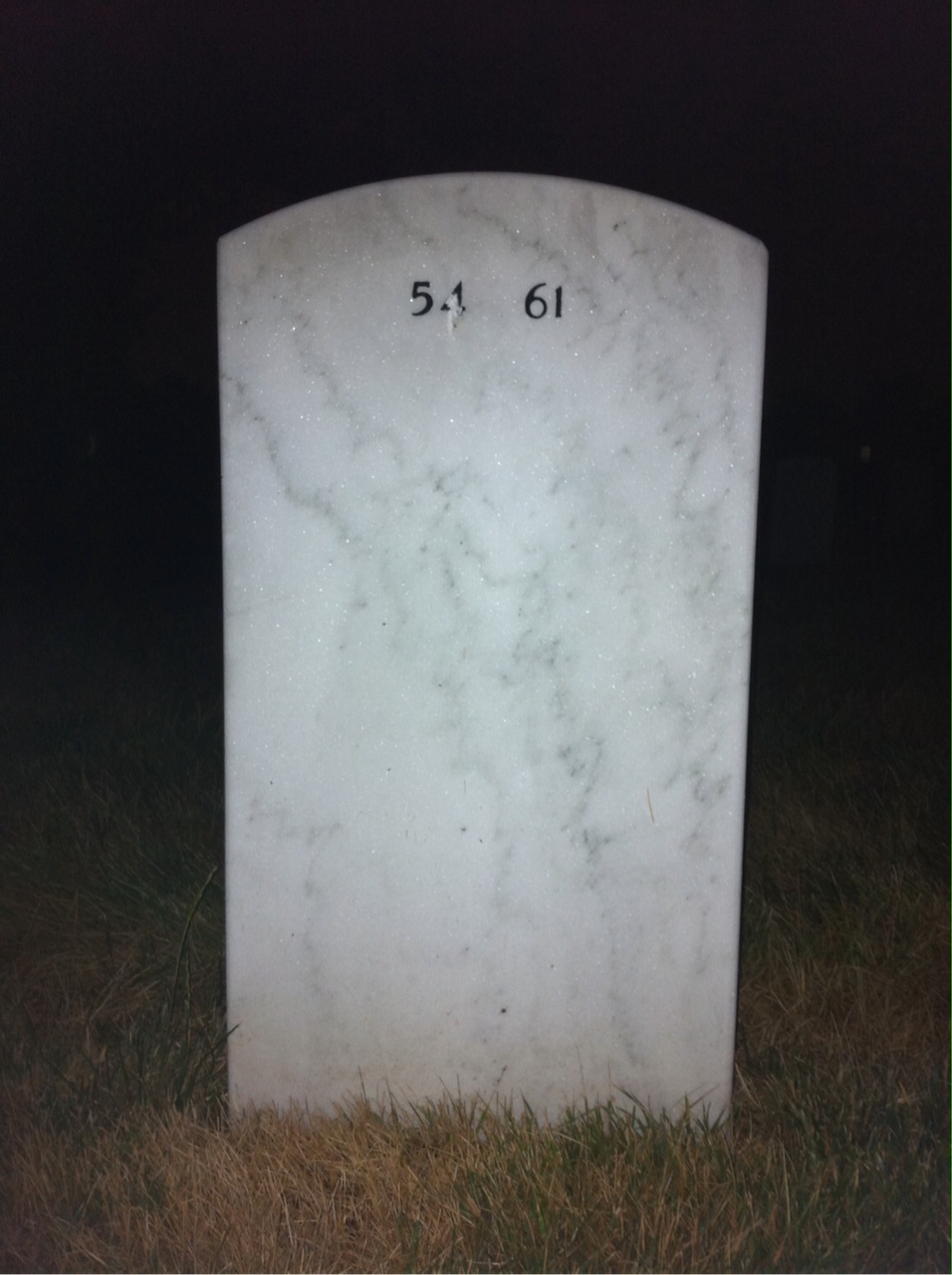 Back of headstone — Walter Allen