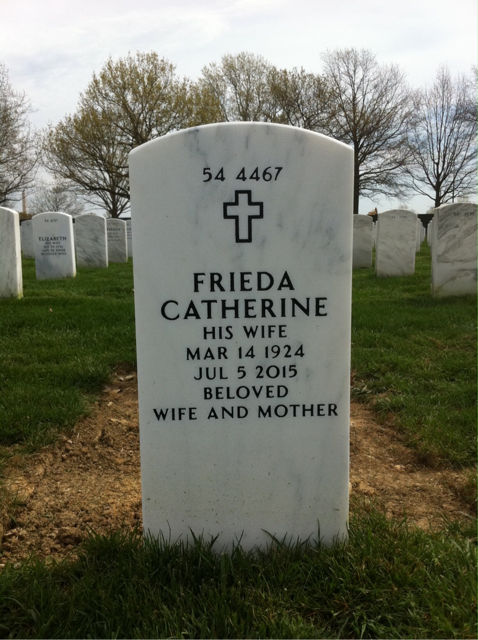 Back of headstone — Gordon Eaves