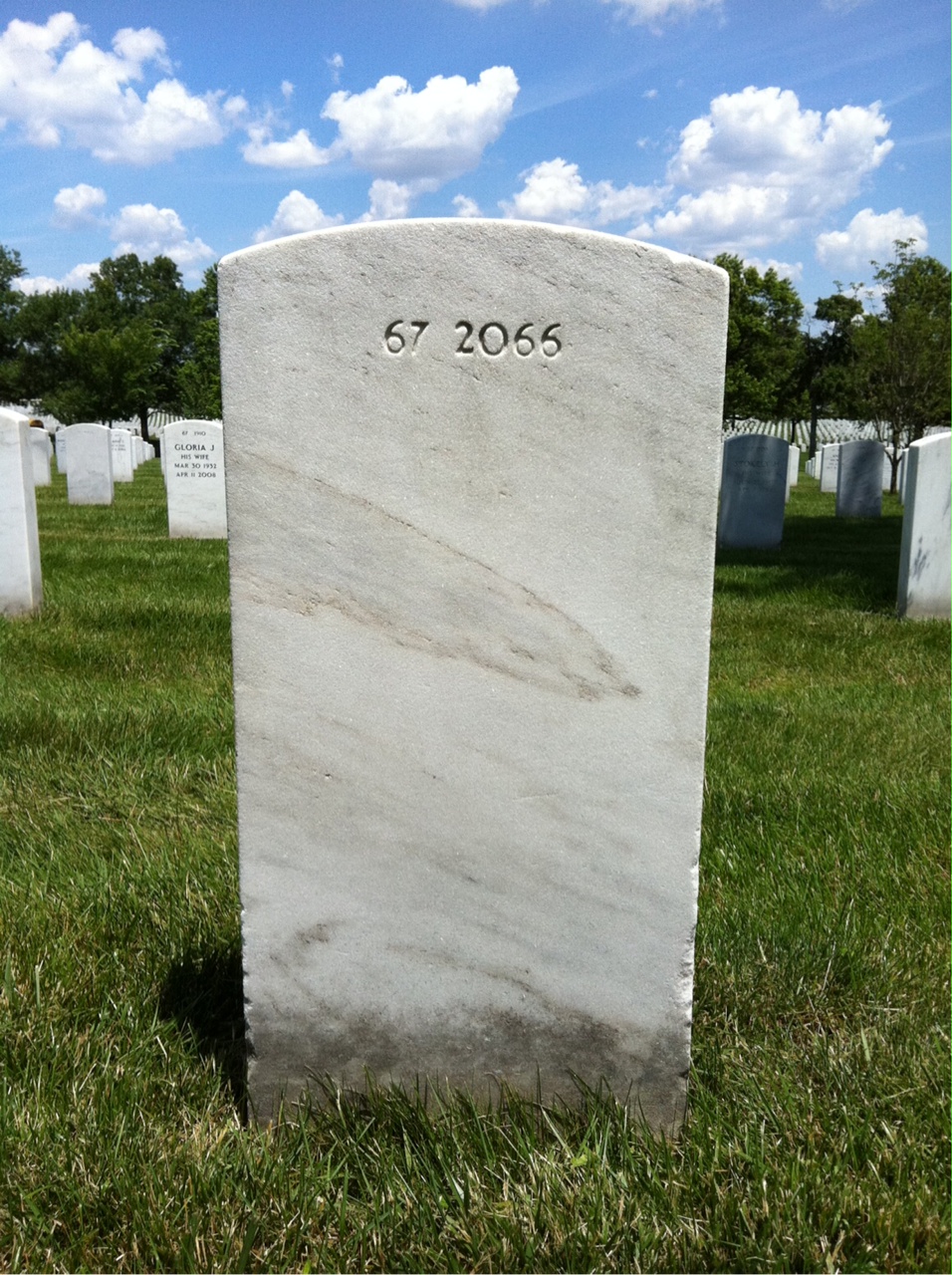 Back of headstone — Albert Biever