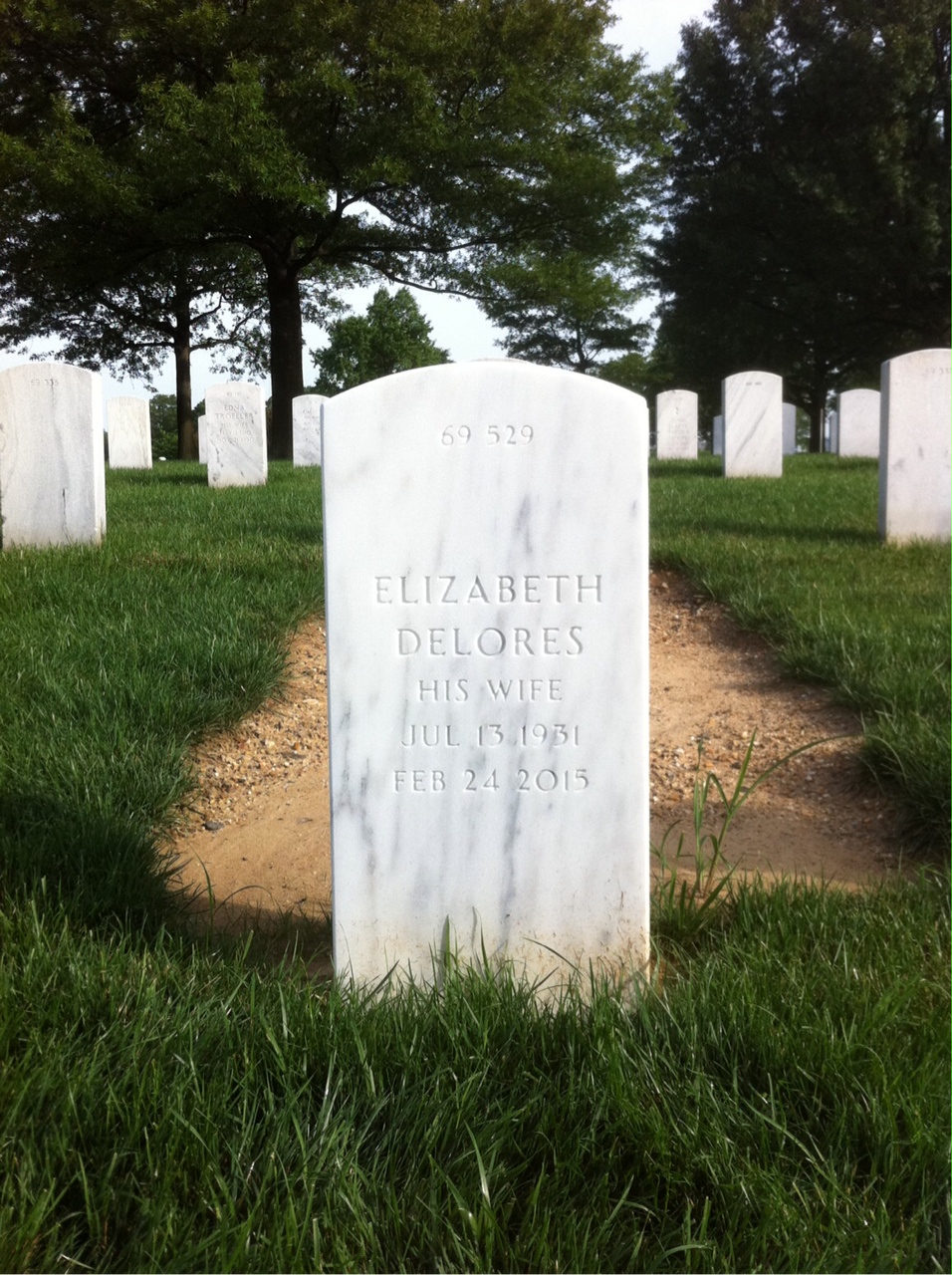 Back of headstone — James Alford