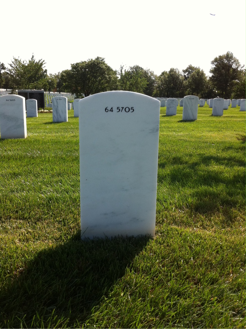 Back of headstone — Reuben Adams