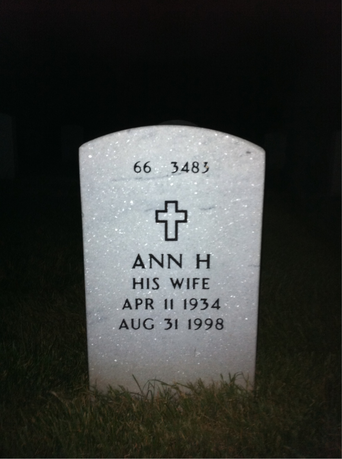 Back of headstone — Joseph Scharrer