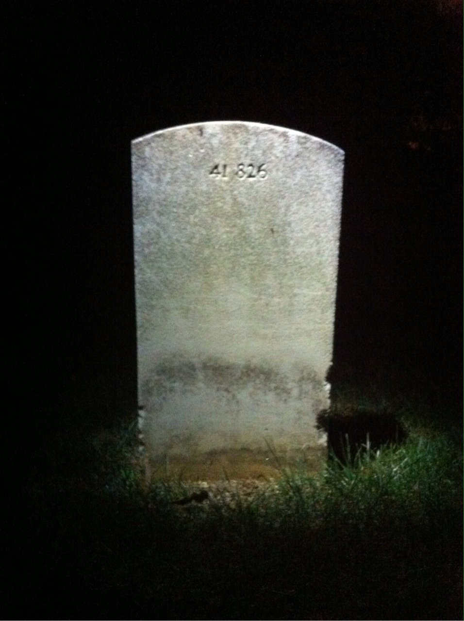 Back of headstone — Ernest J Brooks