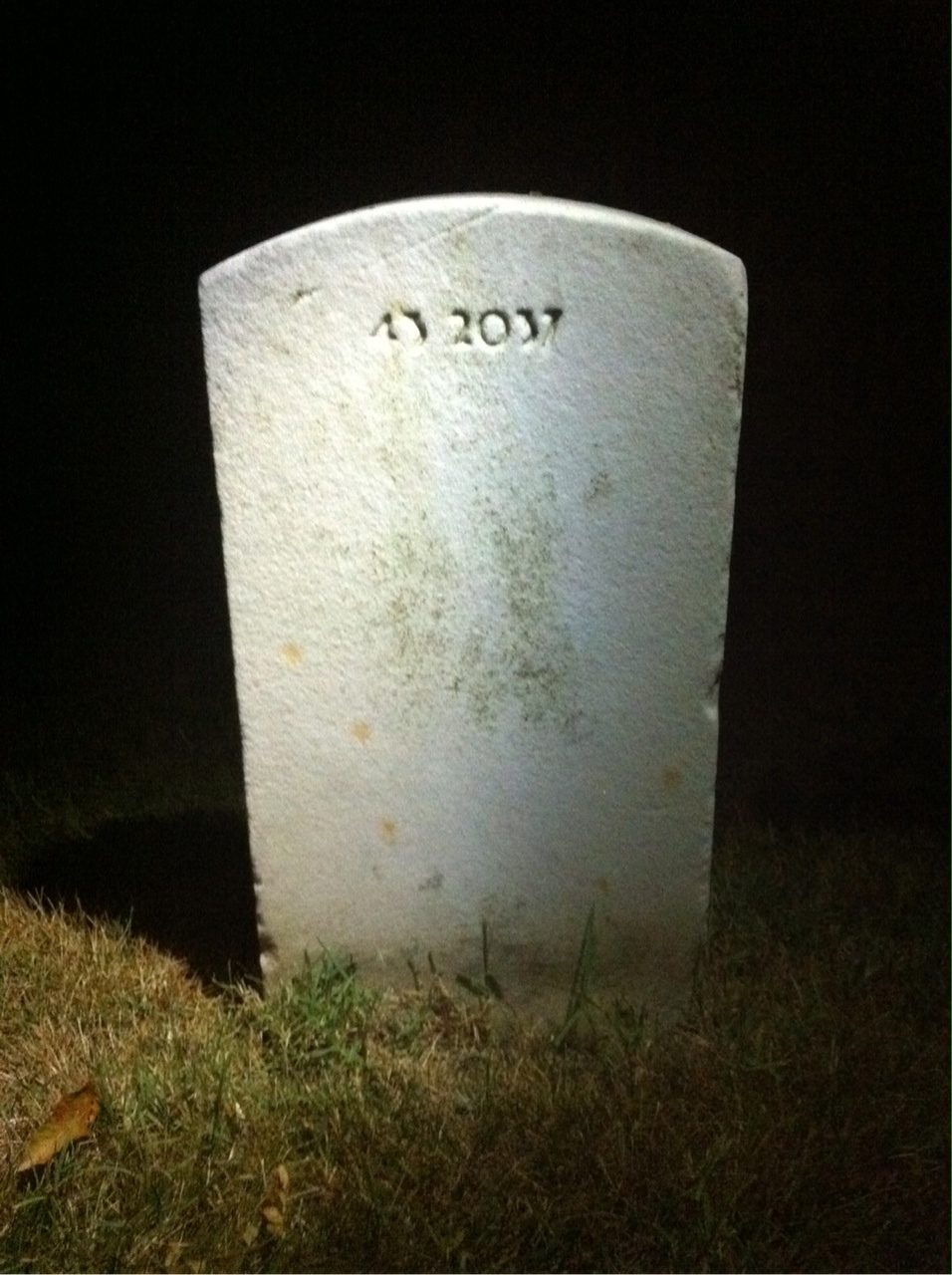 Back of headstone — Edward Mossberg