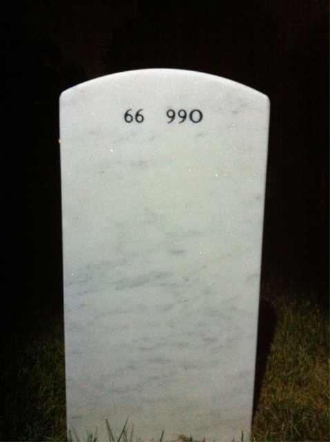 Back of headstone — Christopher Round