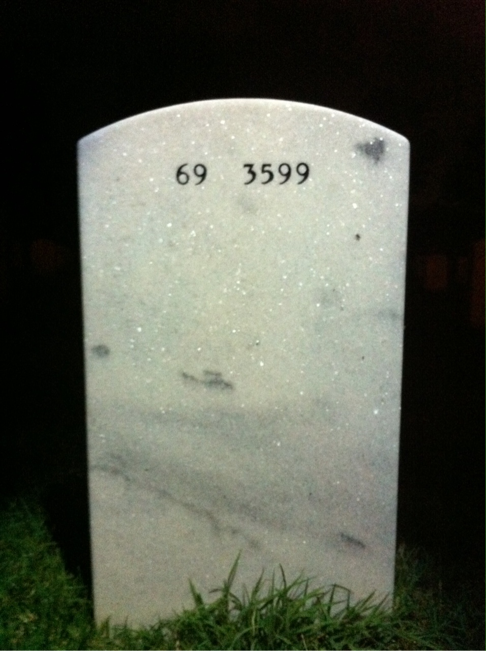 Back of headstone — Robert Emerson