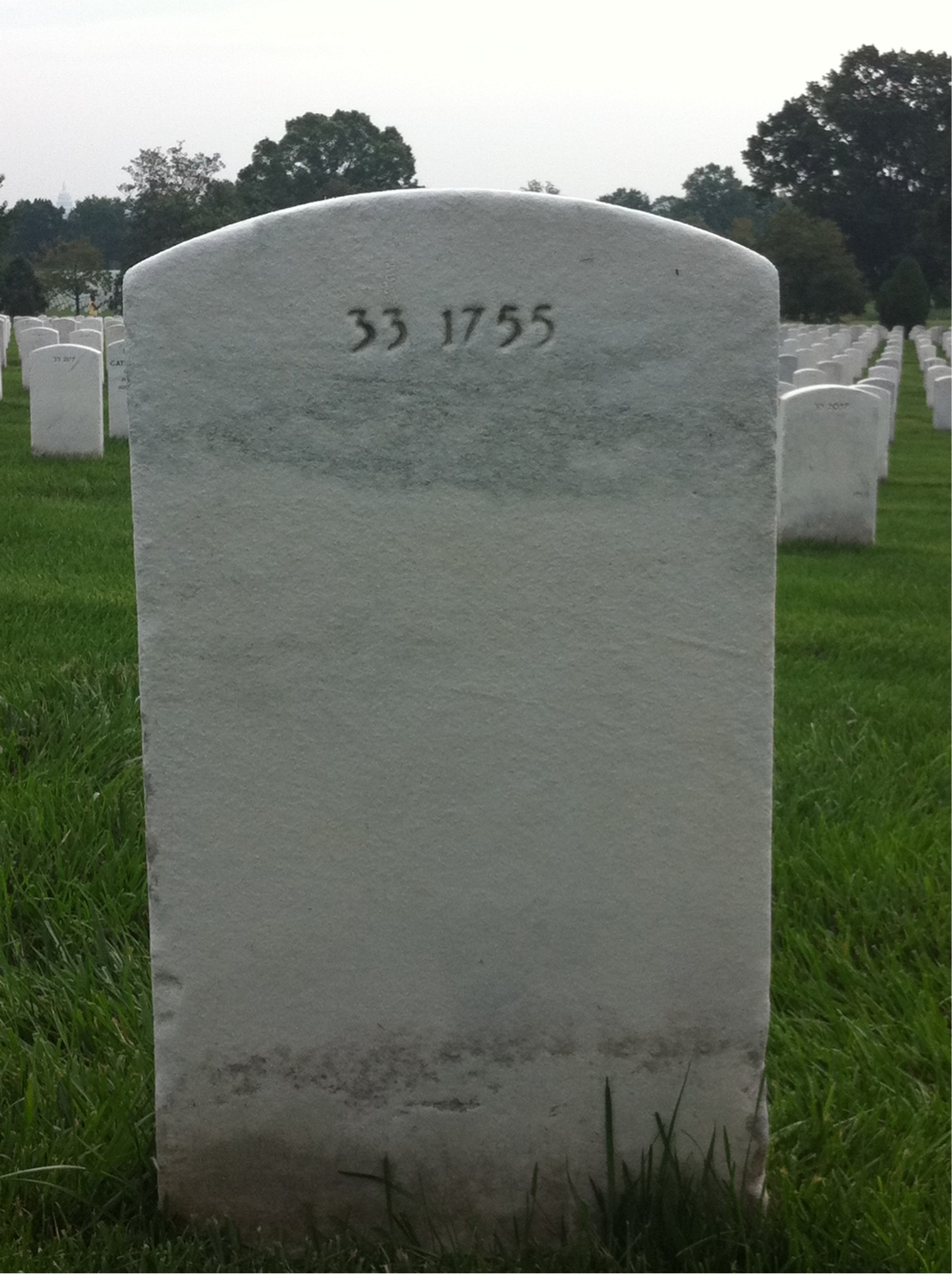 Back of headstone — Benjamin Morrow