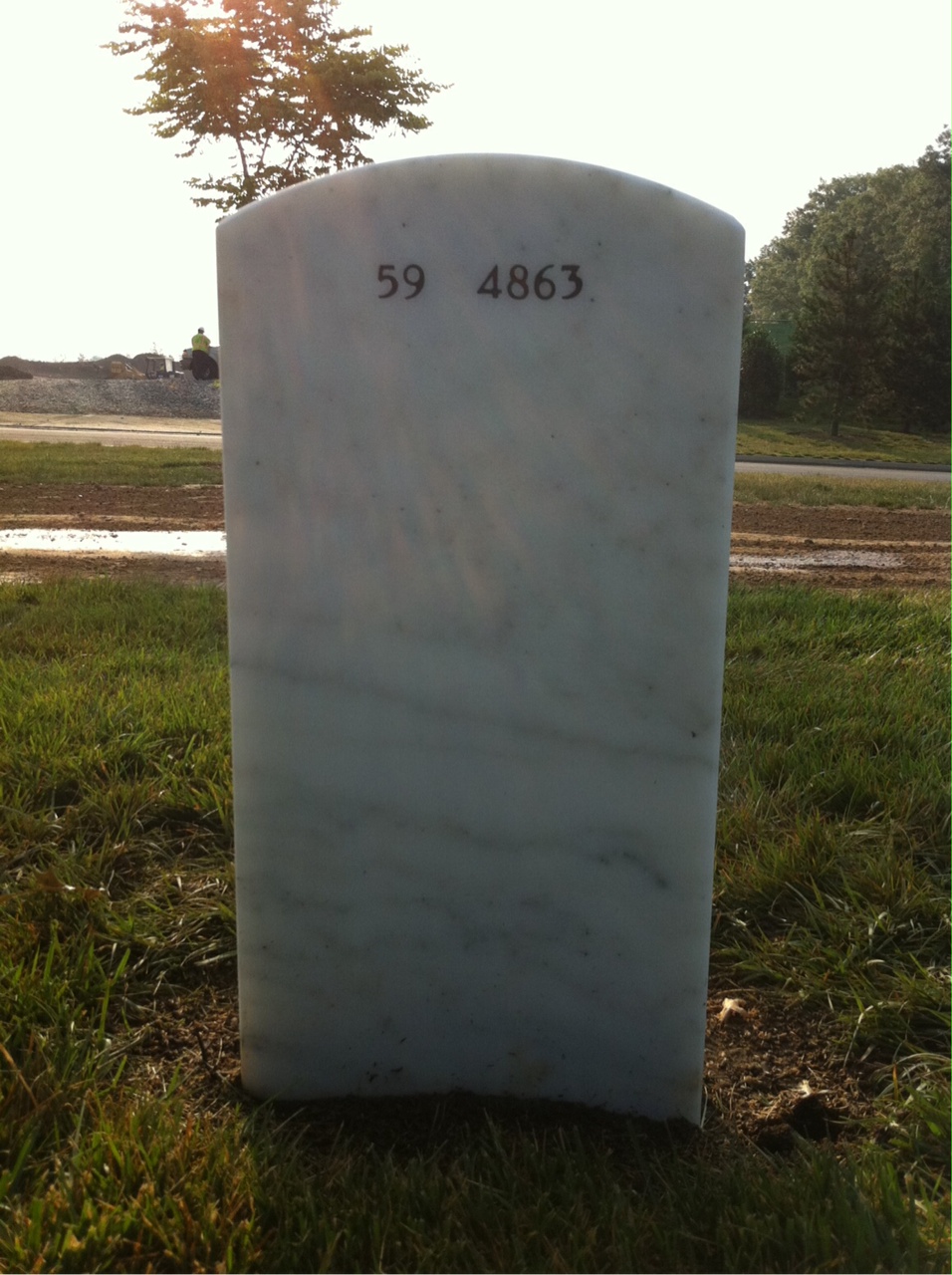 Back of headstone — William A Cottrell