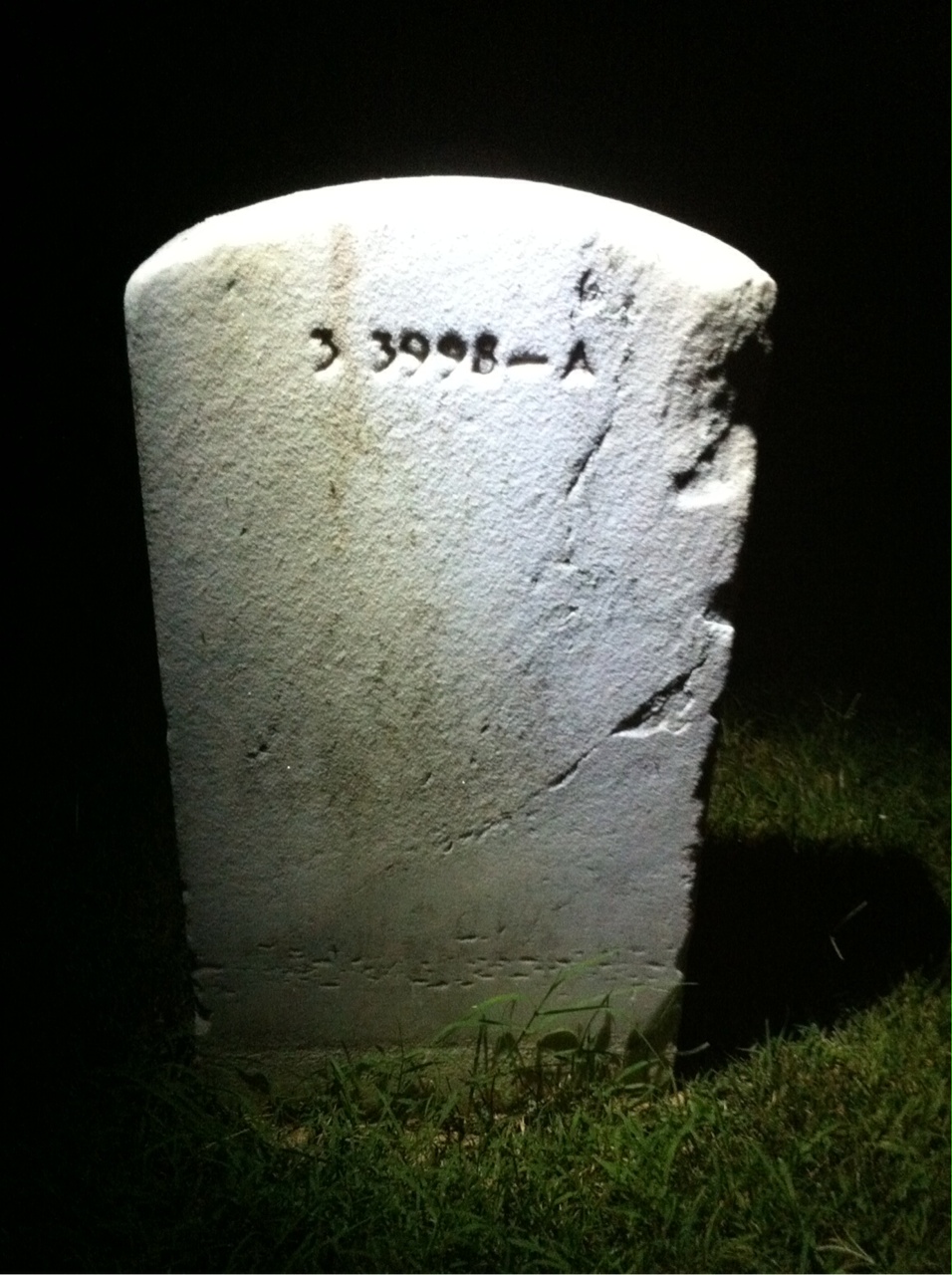 Back of headstone — William Shoup