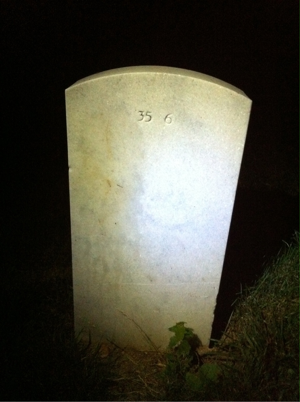 Back of headstone — Robert Abbott