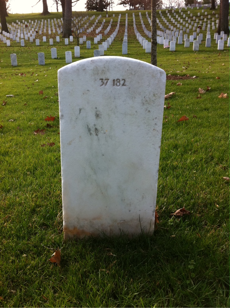 Back of headstone — John Morier