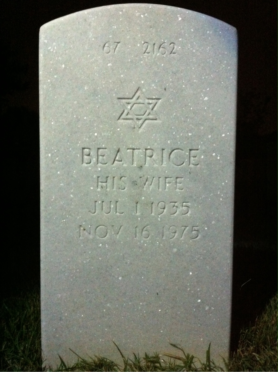 Back of headstone — James Guy