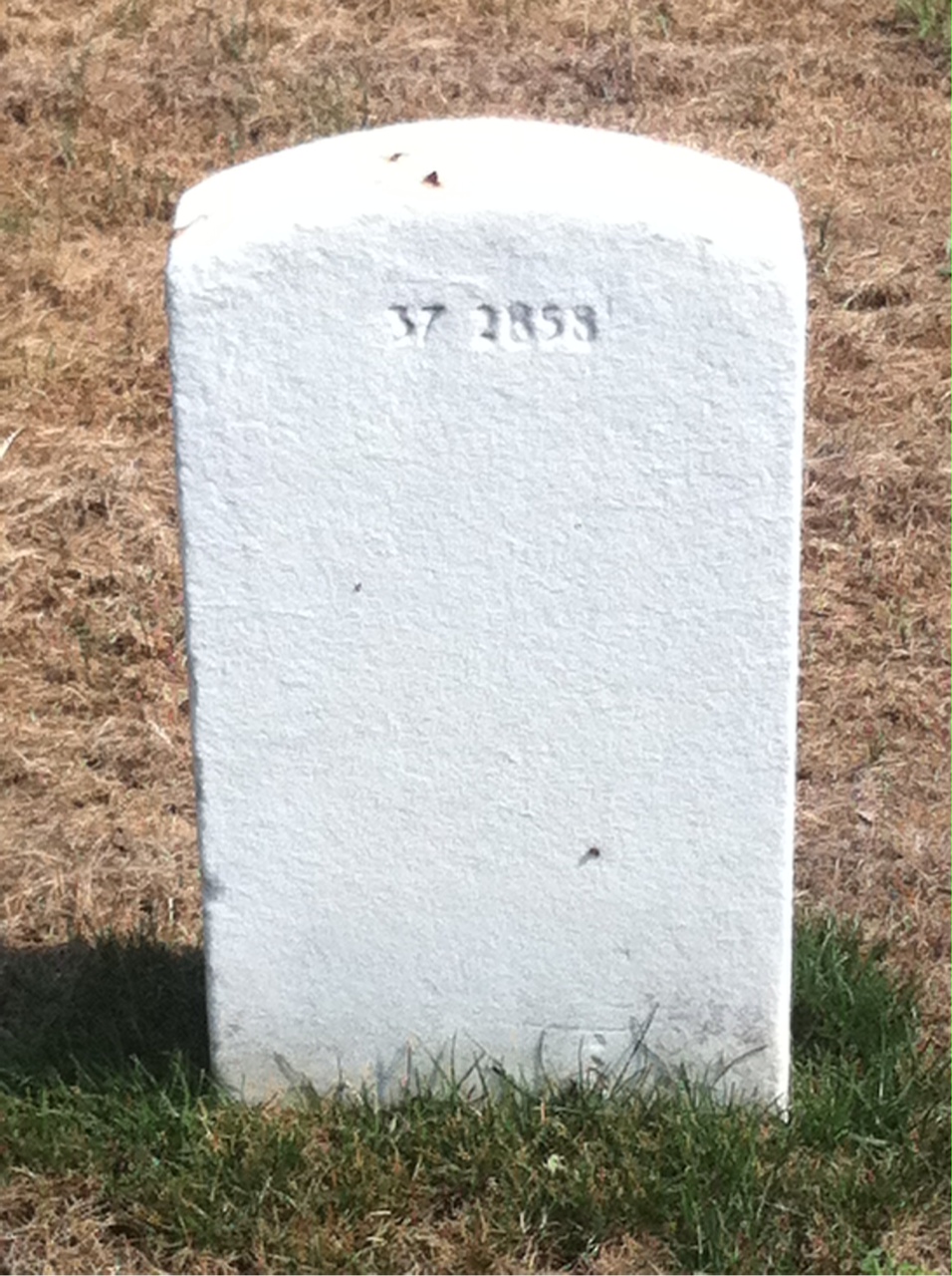 Back of headstone — Eugene Bailey