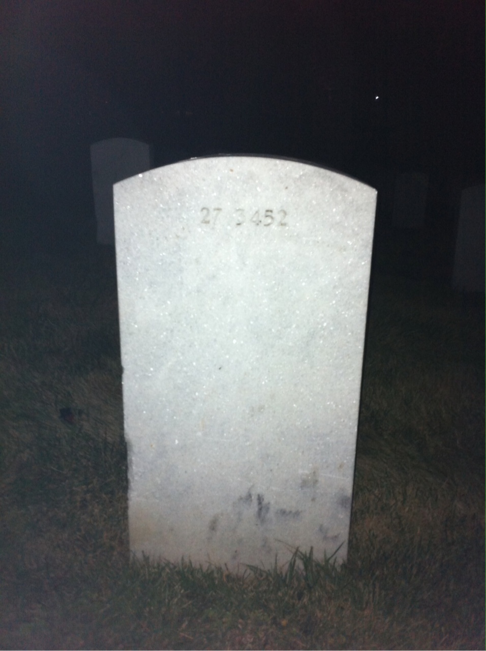 Back of headstone — Frank Mitchell