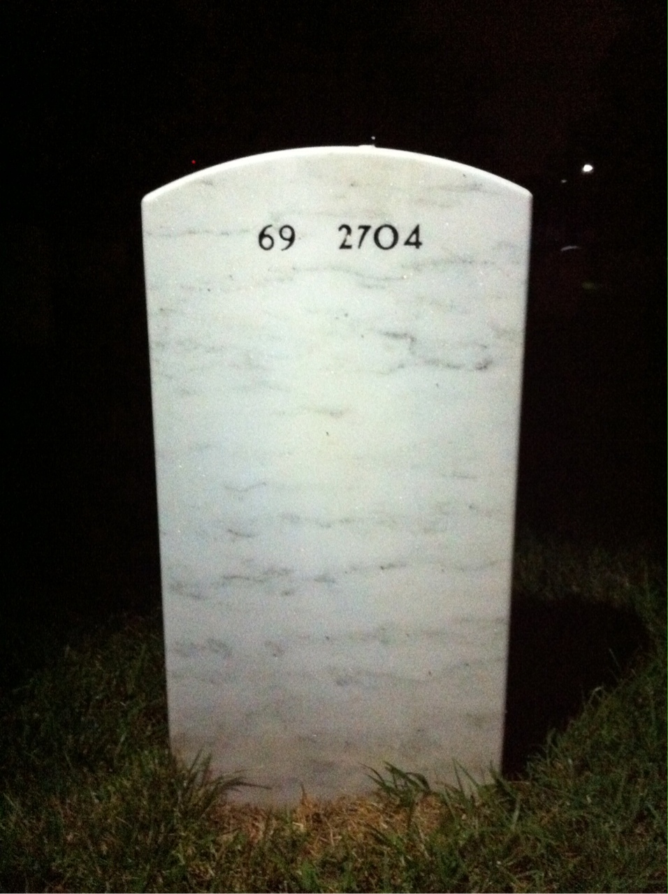 Back of headstone — Frank Staudt