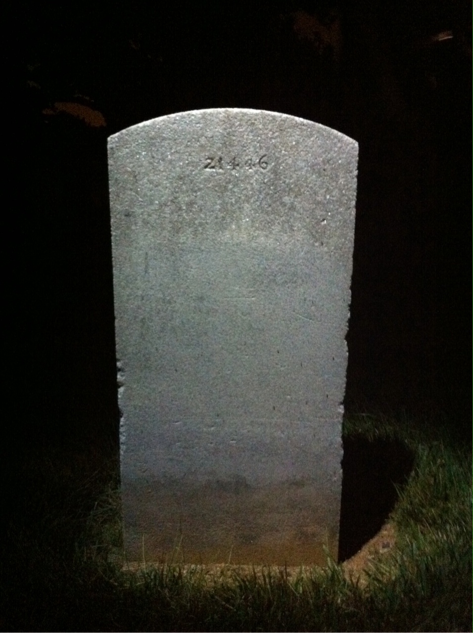 Back of headstone — Victor Morgan