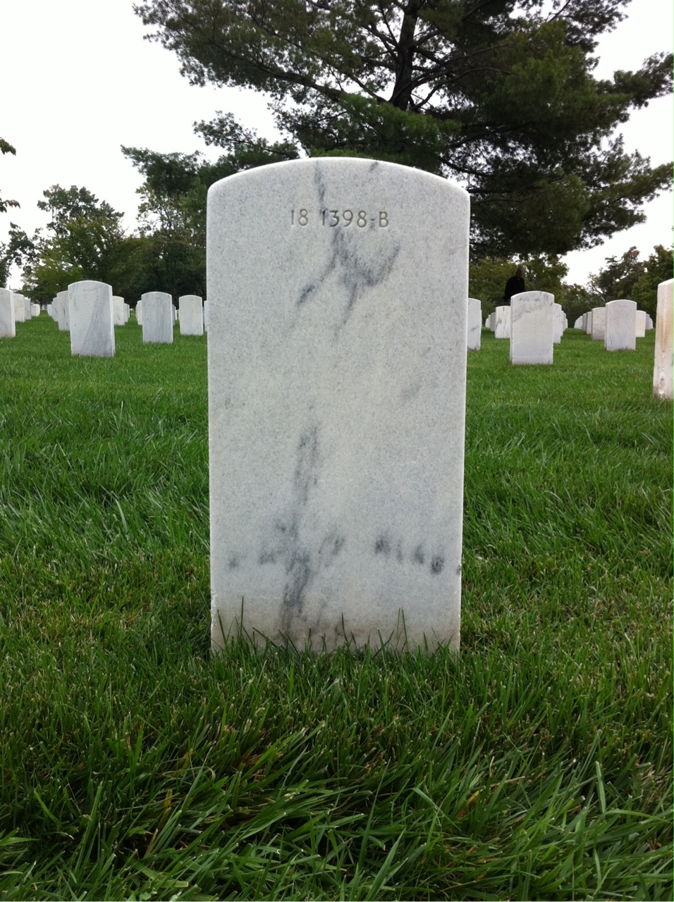 Back of headstone — Marion Money