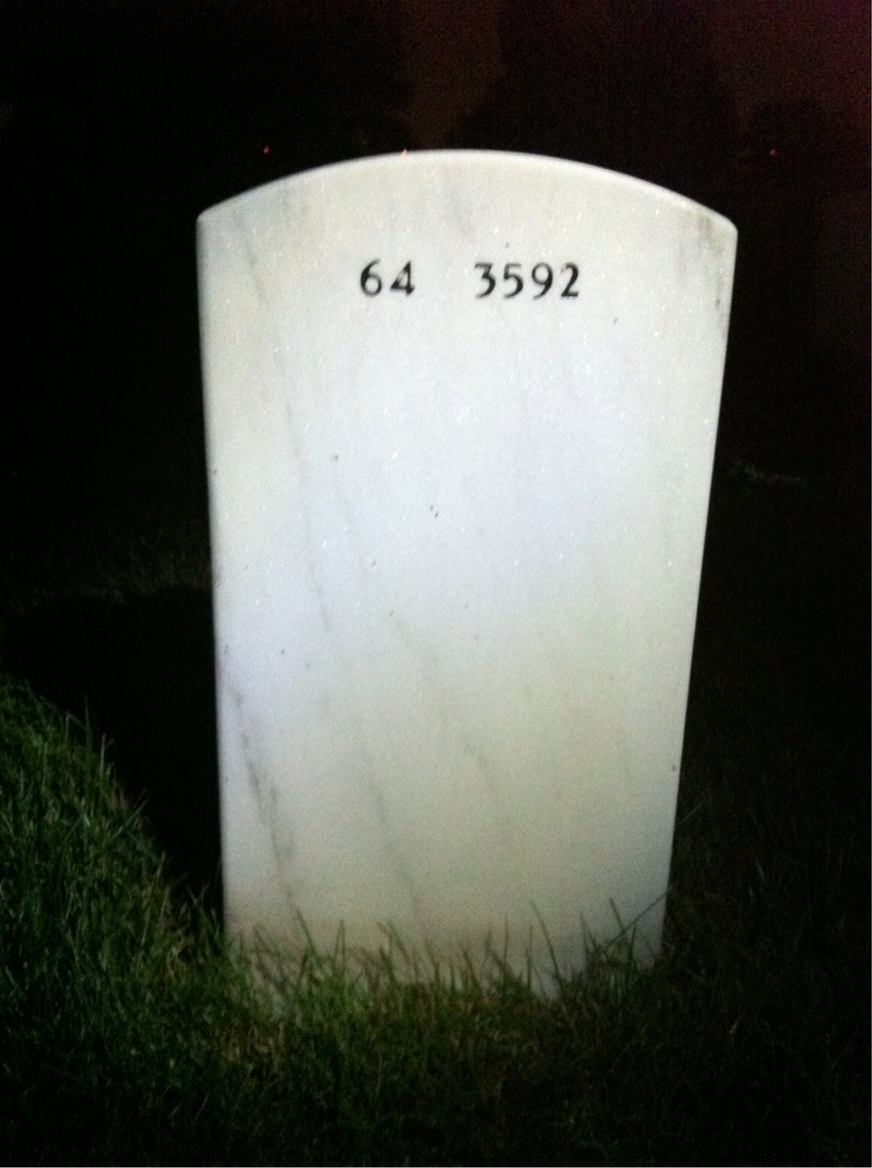 Back of headstone — Philip Neary