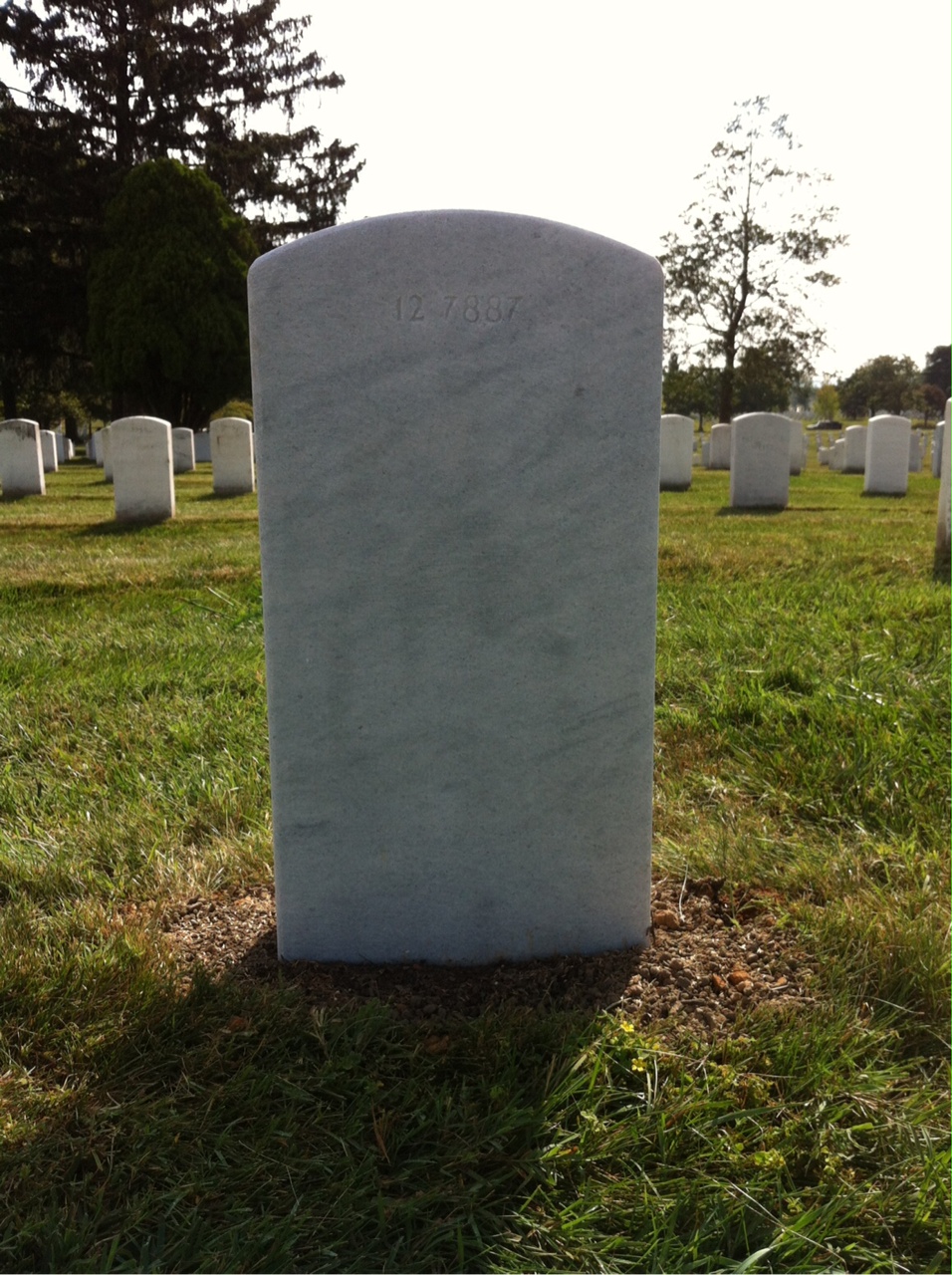 Back of headstone — Alfred Lamoureux