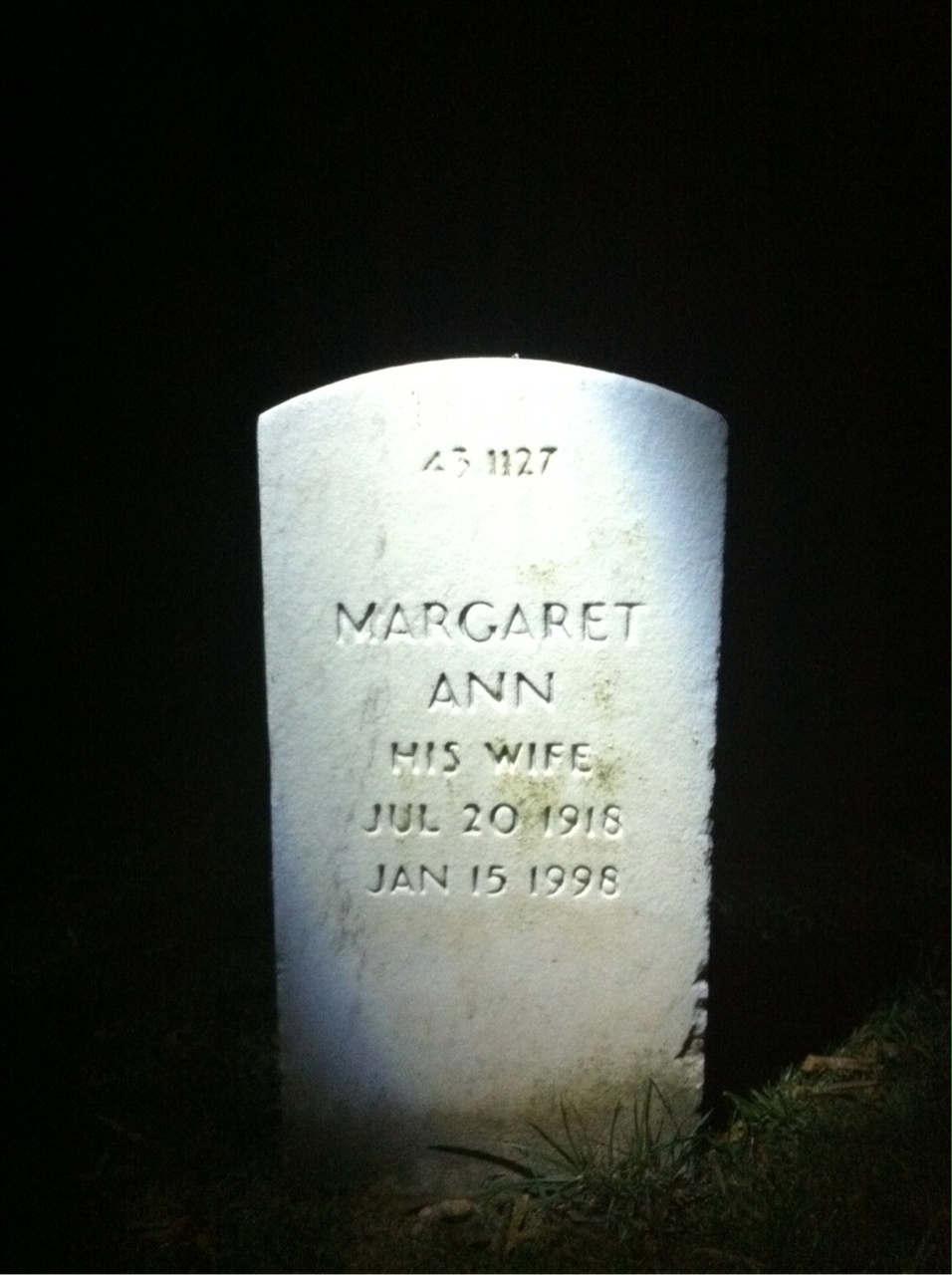 Back of headstone — John Mould