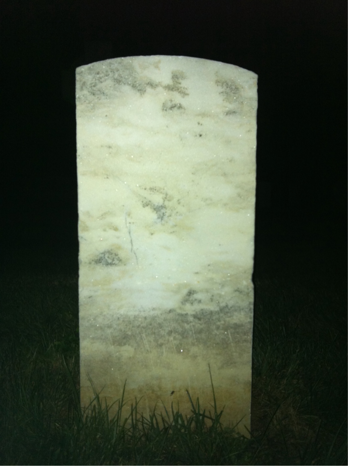 Back of headstone — Louis Allen