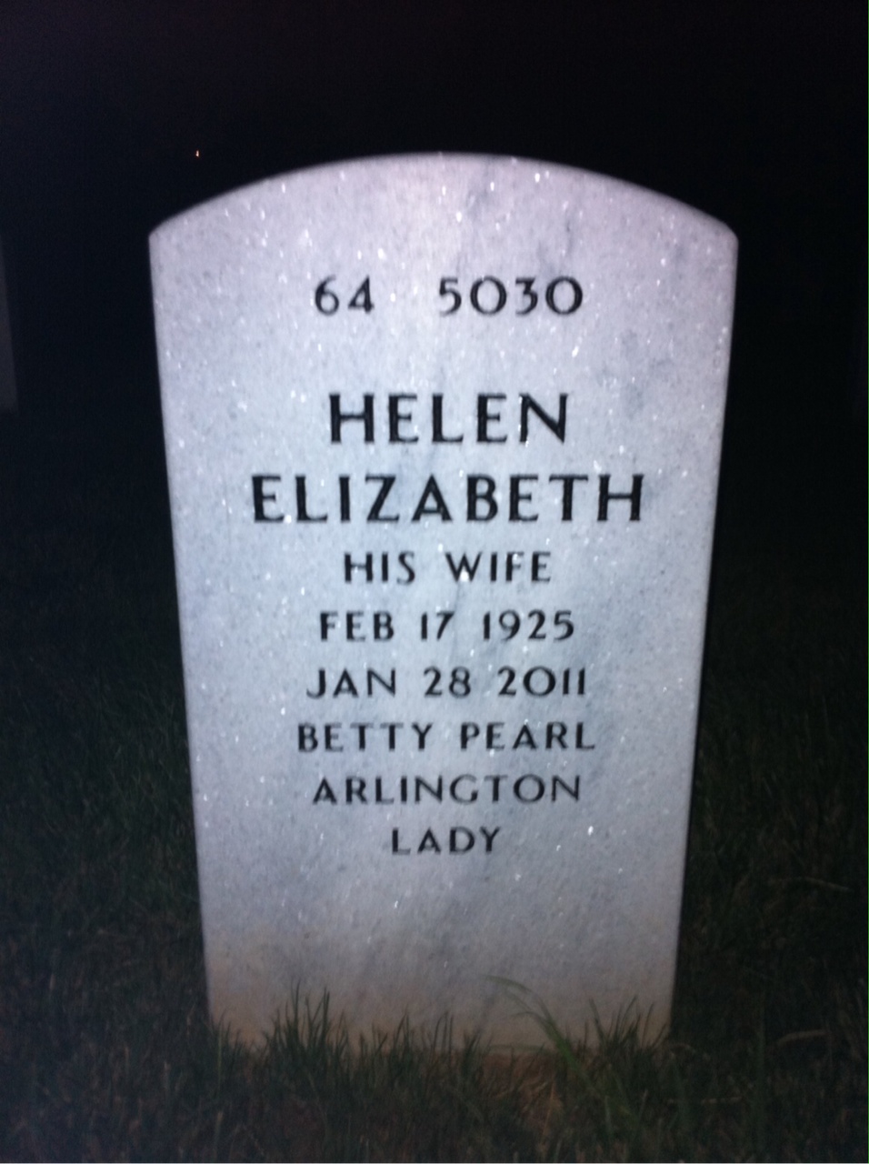 Back of headstone — George Wilkins