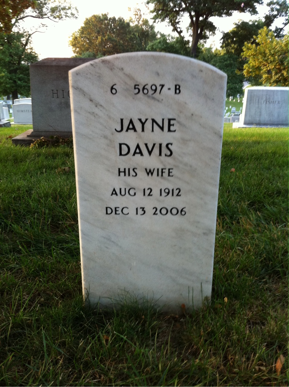 Back of headstone — Burt Coers