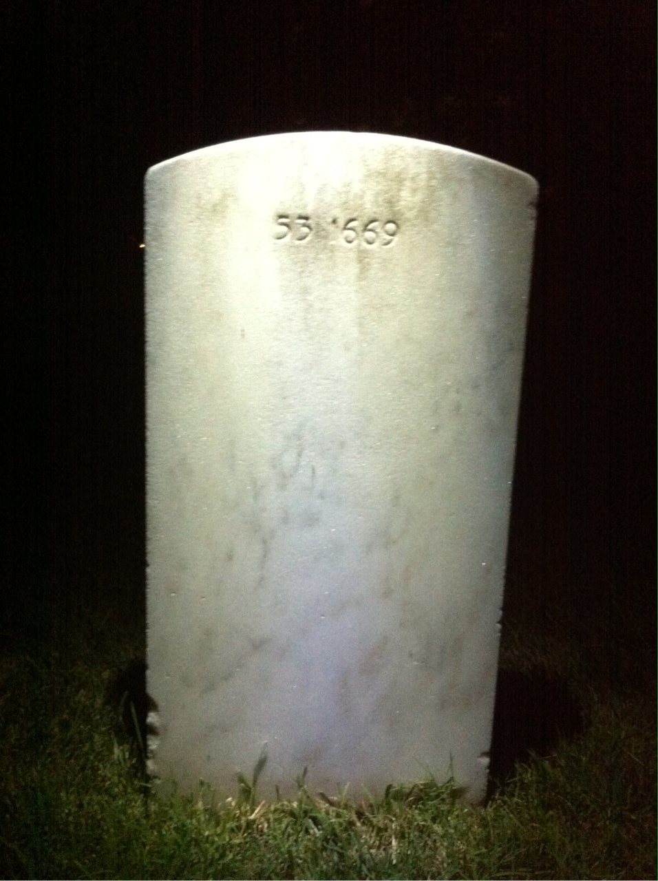 Back of headstone — Bobby Moneyhun
