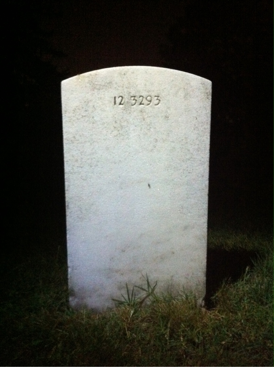 Back of headstone — George Almour
