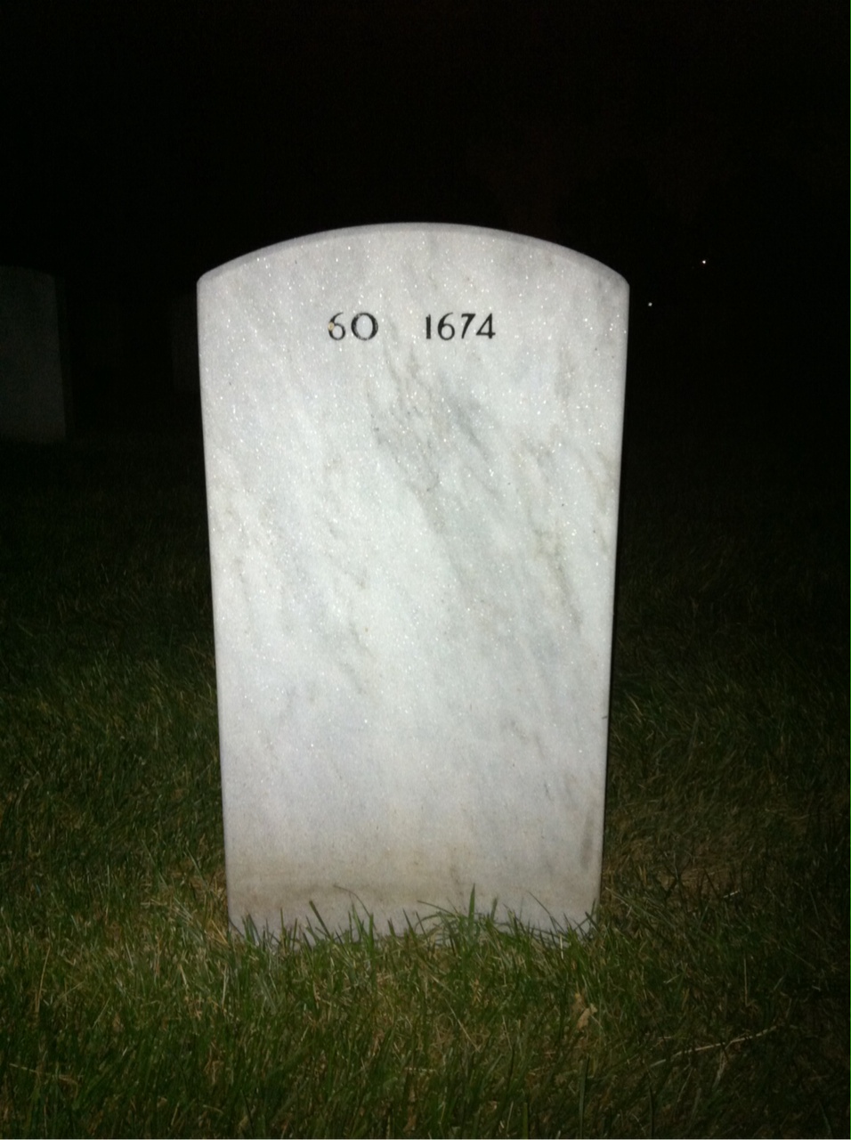 Back of headstone — Charles Parks