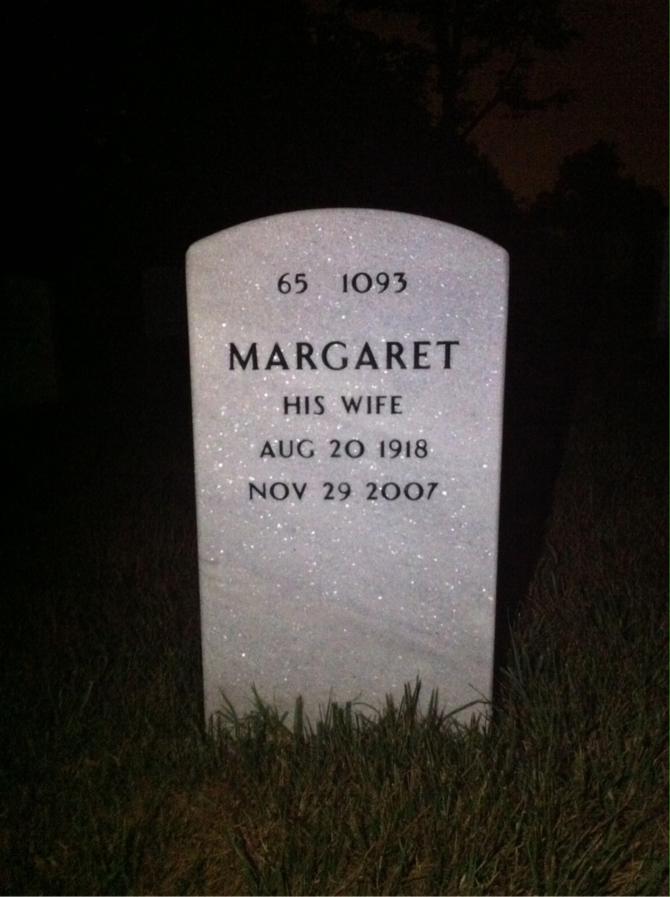 Back of headstone — Ned Mcnussen