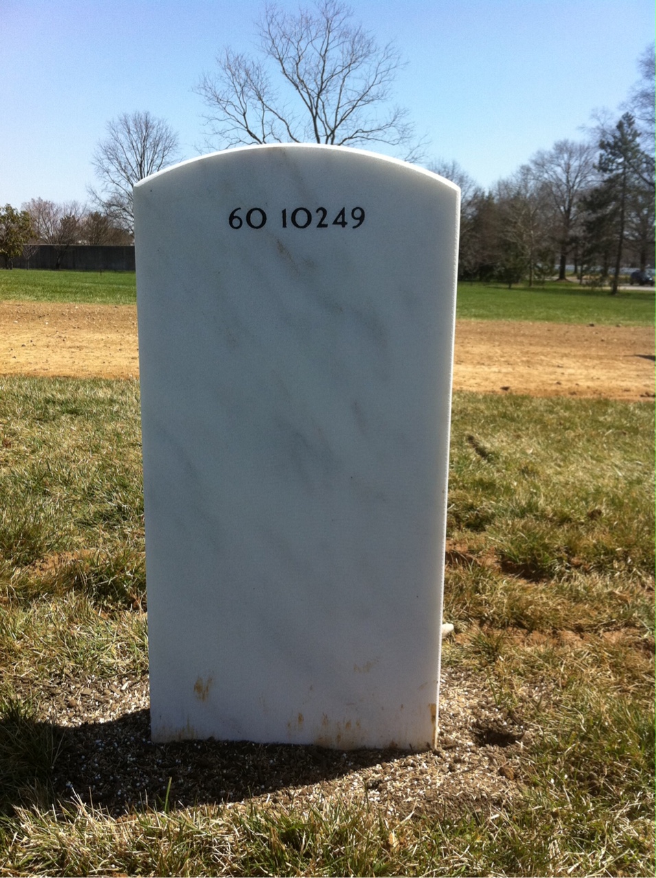 Back of headstone — Tyson Caley Nick