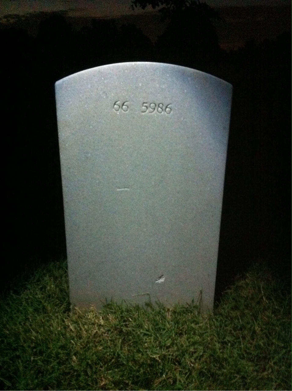 Back of headstone — Frank Criley