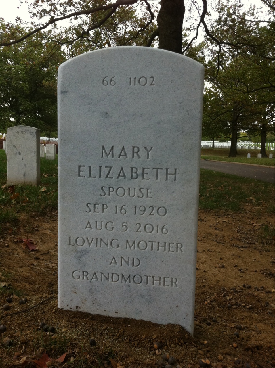 Back of headstone — James Strong