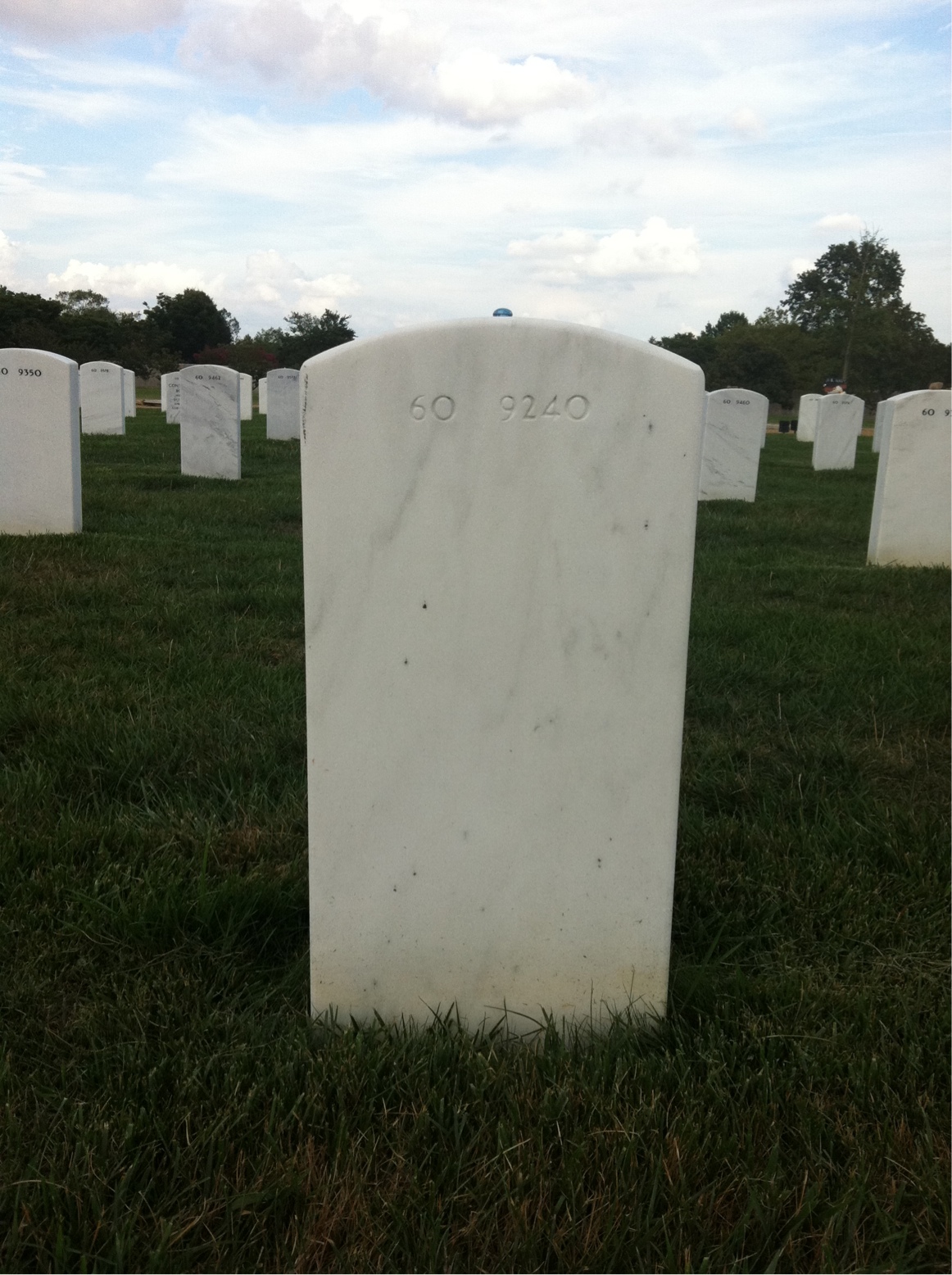 Back of headstone — Edward Washington