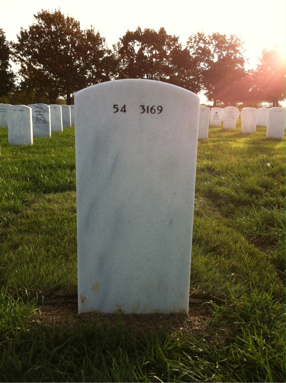 Back of headstone — Robert Blaine
