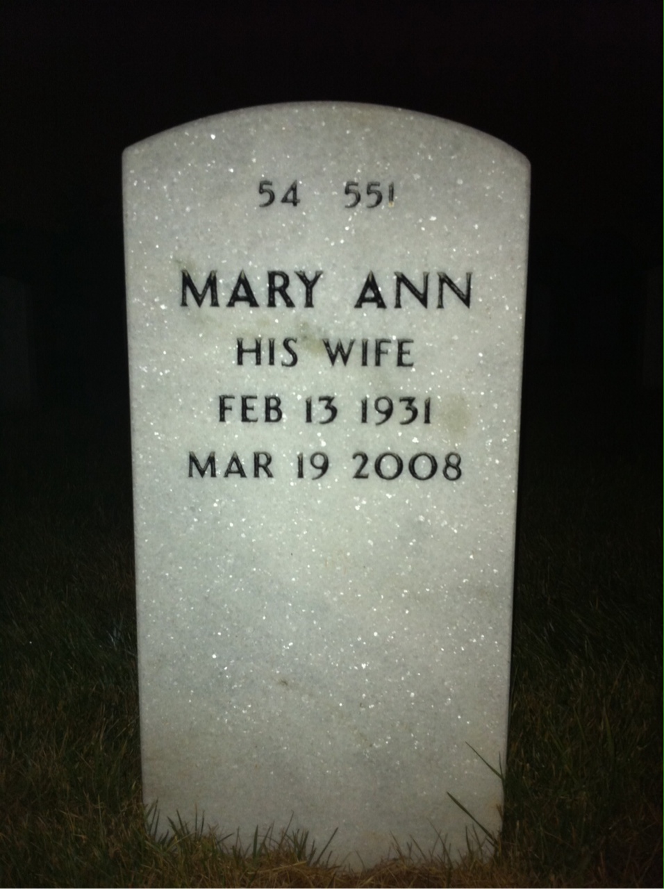 Back of headstone — Benjamin Gibbs